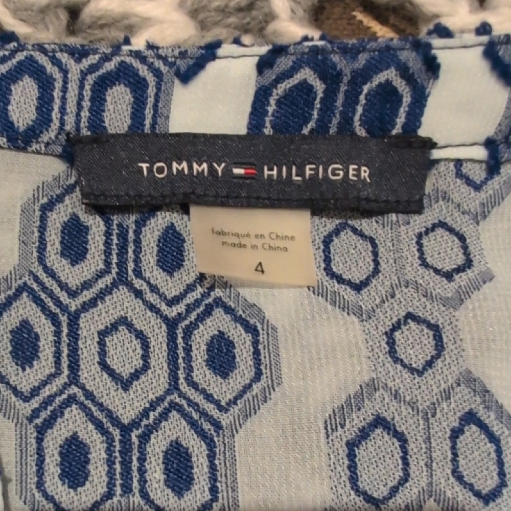 Tommy Hilfiger Blue & Ivory Porcelain Print Dress✨Coastal - Picture 2 of 11